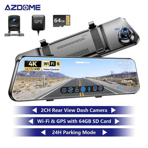 Azdome 1080p specchio - azdome, 12"4k+1080p