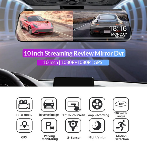 Acceo auto dvr specchio - acceo, 10"